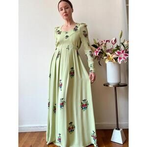 Vintage Ossie Clark Celia Birtwell Print Floral Maxi Dress